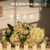 imageCoquimbo Bee Lights Room Decor 10ft 30 LED Cute Bee String Fairy Lights Battery Operated Honey Bee Gifts for Women Girls Bee Decorations for Bedroom Plants Patio Party Wedding Party XmasBee