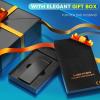 imageCoquimbo Gifts for Dad Men Him Electric Lighter Mens Dad Birthday Gifts Rechargeable Windproof Flameless Dual Arc Plasma Lighters for Household Candle Incense FireplaceBlack