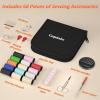imageCoquimbo Sewing Kit for Adults Kids Beginner Traveler Portable Sewing Supplies Contains Soft Tape Measure Scissors Thimble Thread Sewing Needles Beige MBlack