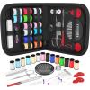 imageCoquimbo Sewing Kit for Adults Kids Beginner Traveler Portable Sewing Supplies Contains Soft Tape Measure Scissors Thimble Thread Sewing Needles Beige MBlack