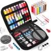 imageCoquimbo Sewing Kit for Adults Kids Beginner Traveler Portable Sewing Supplies Contains Soft Tape Measure Scissors Thimble Thread Sewing Needles Beige MBlack