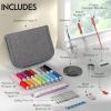 imageCoquimbo Sewing Kit for Adults Kids Beginner Traveler Portable Sewing Supplies Contains Soft Tape Measure Scissors Thimble Thread Sewing Needles Beige MGray