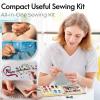 imageCoquimbo Sewing Kit for Adults Kids Beginner Traveler Portable Sewing Supplies Contains Soft Tape Measure Scissors Thimble Thread Sewing Needles Beige MBeige