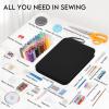 imageCoquimbo Sewing Kit for Adults Kids Beginner Traveler Portable Sewing Supplies Contains Soft Tape Measure Scissors Thimble Thread Sewing Needles Beige MBlack