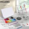 imageCoquimbo Sewing Kit for Adults Kids Beginner Traveler Portable Sewing Supplies Contains Soft Tape Measure Scissors Thimble Thread Sewing Needles Beige MWhite