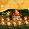 imageCoquimbo 4th of July Decorations Flag Lights Patriotic String Lights Battery Operated 10FT 30 LED Fairy Lights Fourth of July Decor for Home Indoor Outdoor Memorial Independence DayMushroom