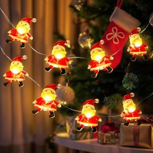 imageCoquimbo Christmas Lights Indoor Decorations 10FT 30 LED Santa Claus Sleigh Christmas Tree String Lights Fairy Lights for Home Decor Xmas Tree Indoor Outdoor Holiday Party DecorationsSanta Claus